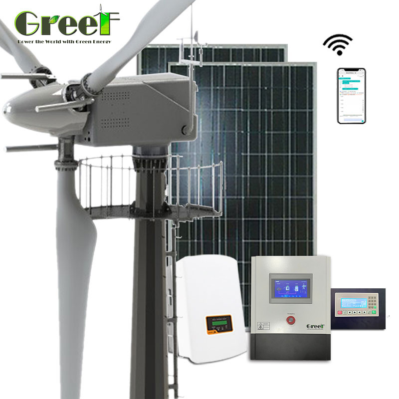 10kw 5kw Solar Wind Hybrid System Pitch Control Wind Turbine