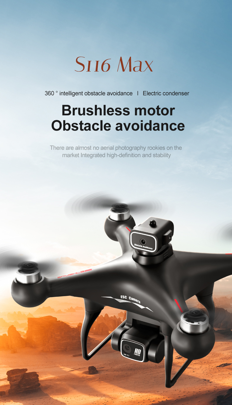 15 Mins Flight Time Professional Fpv RC Quadcopter with HD Dual Camera 2.4G Wifi Obstacle Avoidance and APP Remote Control