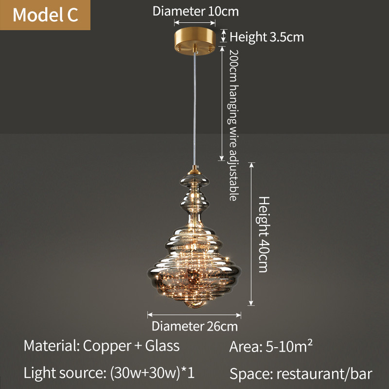 Nordic Full Copper Lamp Luxury Post-modern Crystal Chandelier(WH-AP-554)