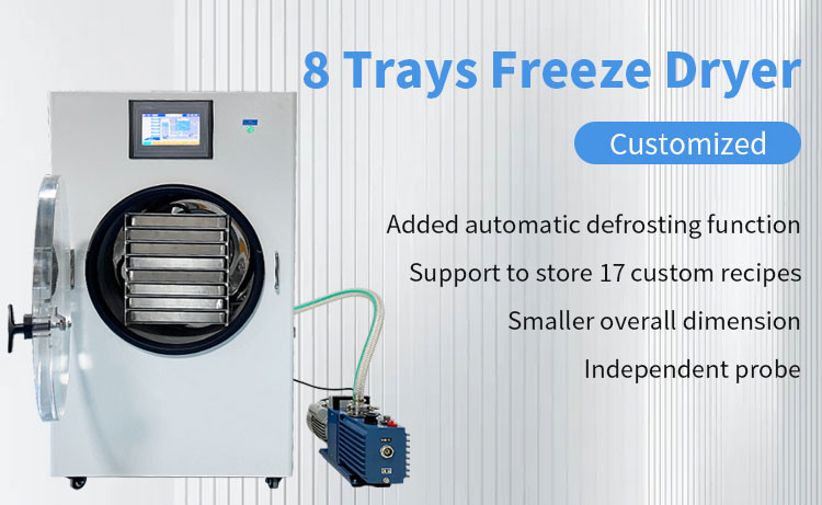 Lcd Display Food Vacuum Freeze Dryer For Food Preservation