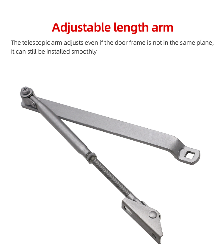 Fire Door Option Aluminum Hydraulic Heavy Duty Automatic Door Closer With Sliding Arm
