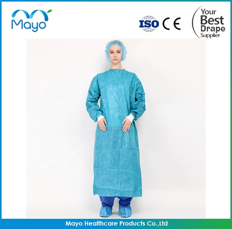 60gsm Sterile Surgical Gowns Disposable Non Woven Gown For Hospital