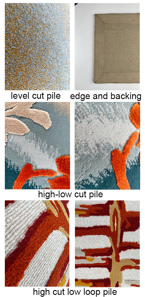 Lobby And Hallway 10mm Cut Pile Hand Tufted Carpet Customizable Design