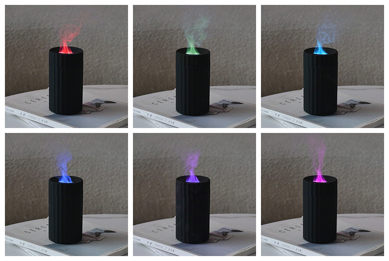 Enhance Your Car and Home Atmosphere with Portable the 7 Colors 100ml Simulation Flame Car Diffuser Humidifier for Dropshipping