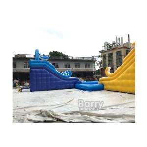 Customized Size Inflatable Water Slides With Swimming Pool For Business Rent