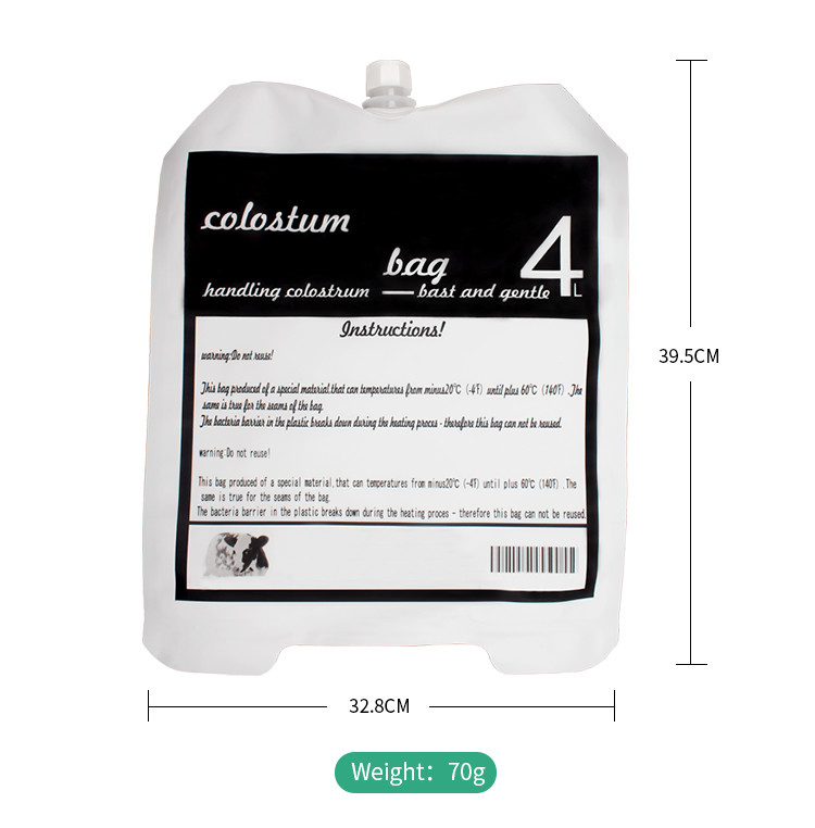 Calf Drencher 32.8 X 39.5cm Colstrum Bag For Easy Storage Of Bovine Colostrum
