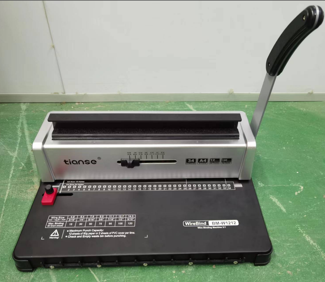 Manual Comb Binding Machine for Heavy Duty Spiral Coil Binding 34 Hole Iron Ring Usage