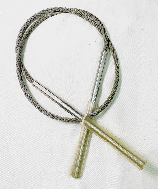 7/8" Wire Rope End Stop , Stainless Steel Threaded Swage Stud