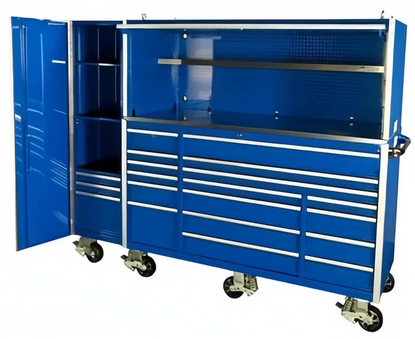 Stainless Steel Handles and Customized Support OBM for the Ultimate 56 in Tool Cabinet
