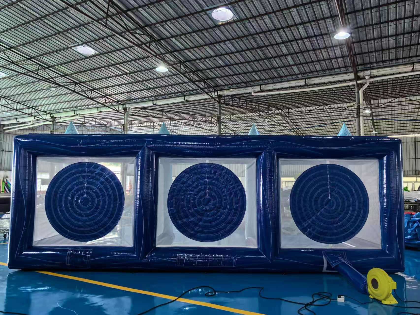 Inflatable Axe Throwing Game Inflatable Ball Toss Target Dart Board Game Velcro axes
