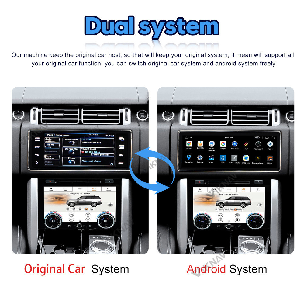 2Din Range Rover Car Stereo GPS Navigator For Right Hand Driving Type
