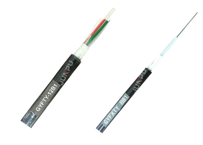 OEM GYXTY 12 Core Single Mode Fiber Optic Cable Outdoor With Steel Wire