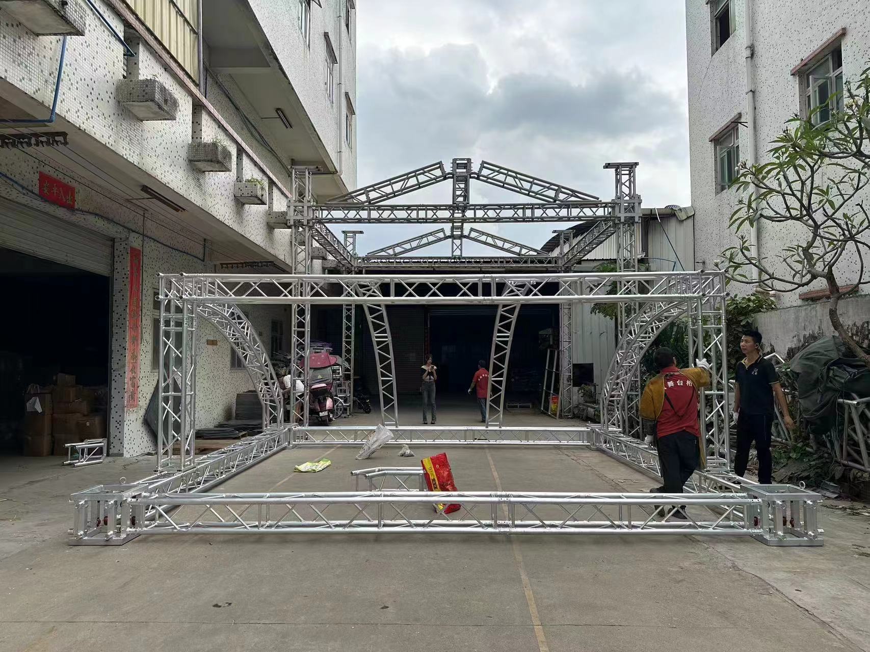 Easy Assembly Aluminum Portable Stage Lighting Truss 1m 2m 3m 4m Height