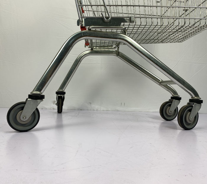 Metal Basket 125L European Shopping Trolley Grocery Cart Anti Theft
