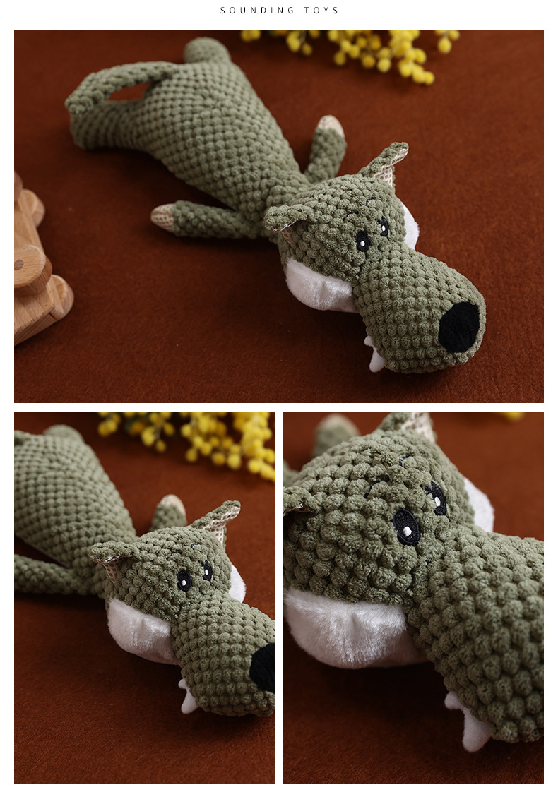 Dog Toy Velvet Soft and Squeaky Chew Toy for Pet Dogs Interactive Molar Toy