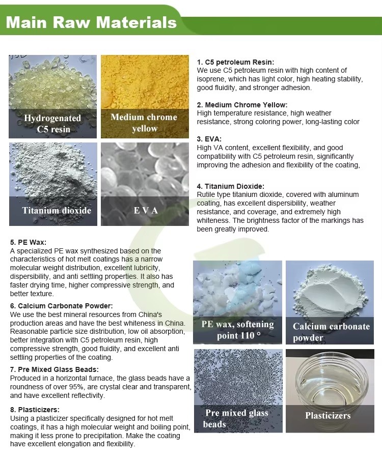 High Quality Hot Melt Powder Coating Reflective Thermoplastic Road Marking Paint