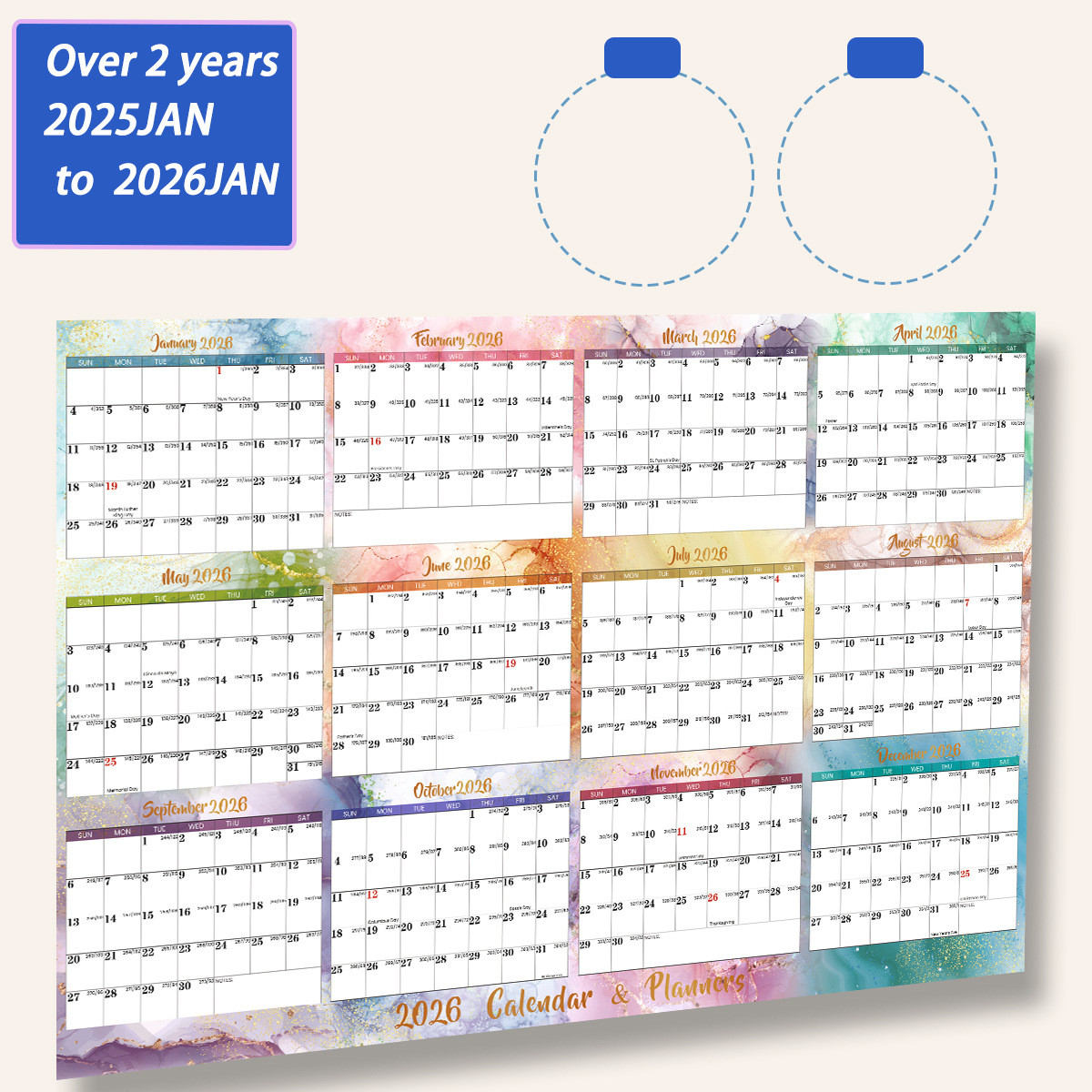 Paper Custom Wall Calendars Full Color Printing for Your Business Visibility