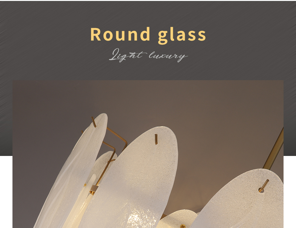 Modern chandeliers for living room glass round art décor leaf chandelier(WH-MI-320)