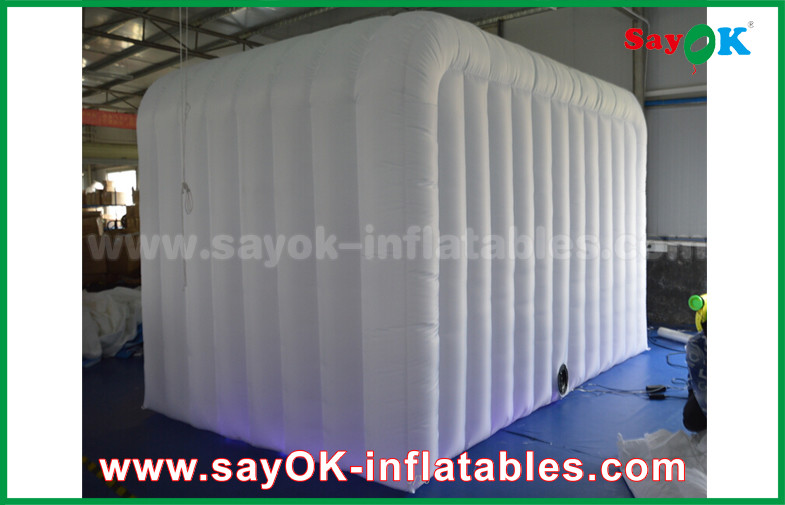 Inflatable Party Tent Giant White 4mL Oxford Cloth Inflatable Photo Booth Tent With LED Light