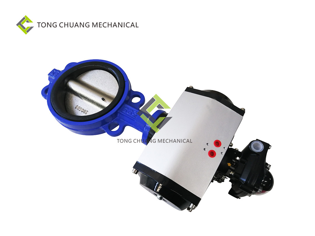 Clamp Pneumatic Butterfly Valve Air Operated GDT7-65 Soft Sealing Type