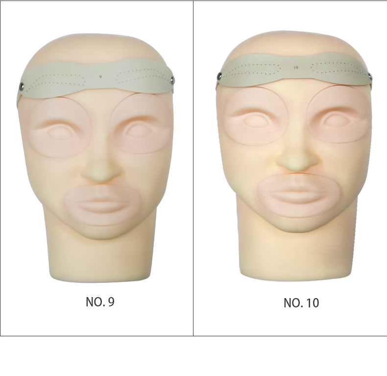Rubber Inkless Double Sided Eyebrow Tattoo Fake Skin With Headband