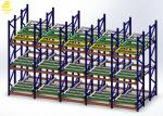  Metal Push Back Racking System / Radio Shuttle Push Back Shelving Manufactures