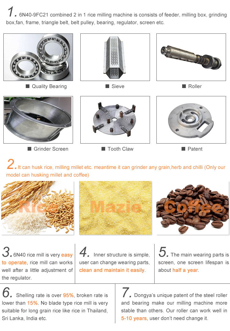 DONGYA Auto-feeding Grain Mill Machine Flour Mill Machinery Grinder Wheat Maize Milling Machine Corn Crusher Powder for Home