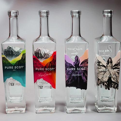 750ml Whiskey Glass Bottle Made Of High Super Flint Glass