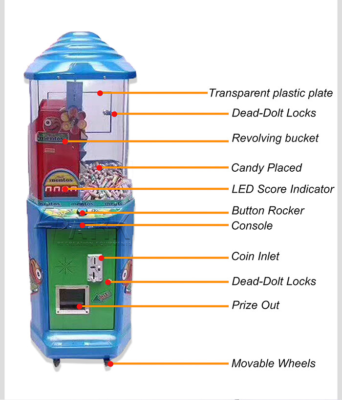 1 Player Capsule Toy Arcade Vending Crane Game Machine W720 * D820 * H1600MM
