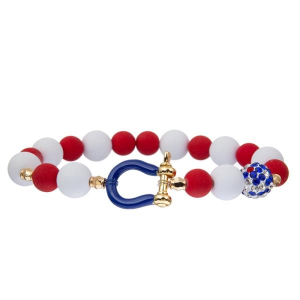 Unisex Enamel Colorful Charm Stretchy Stacking Bracelets Glass Beaded Christmas
