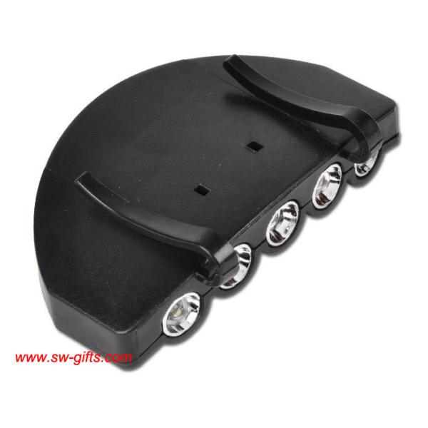 Flashlight 5-LED Light Visor Cap Hat Clip-on Working Climbing Headlamp Lamp