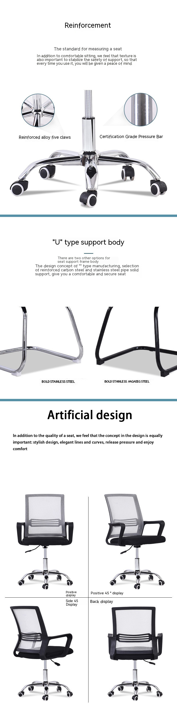 Executive Swivel Office Chair Modern Ergonomic Mesh PC Chair for Firm Usage Scenarios