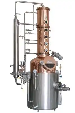 Customized 2000 KG Stainless Steel/Copper Column Alcohol Distiller Distillation Equipment