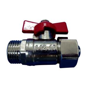 China CFull Port Nickel Plated Brass Ball Valve Locking Handle For Gas on sale