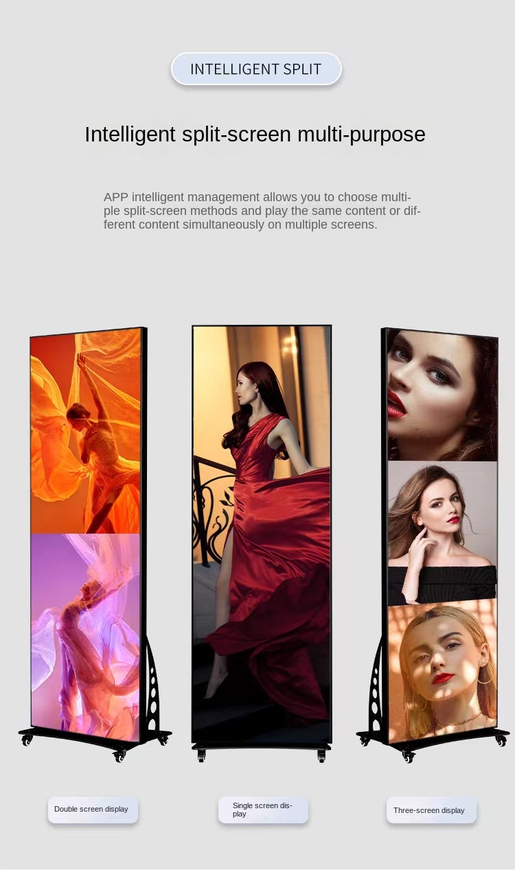 P2.5 P3 P4 LED Poster Display HD Full Color Digital Poster Screen 170 View Angle