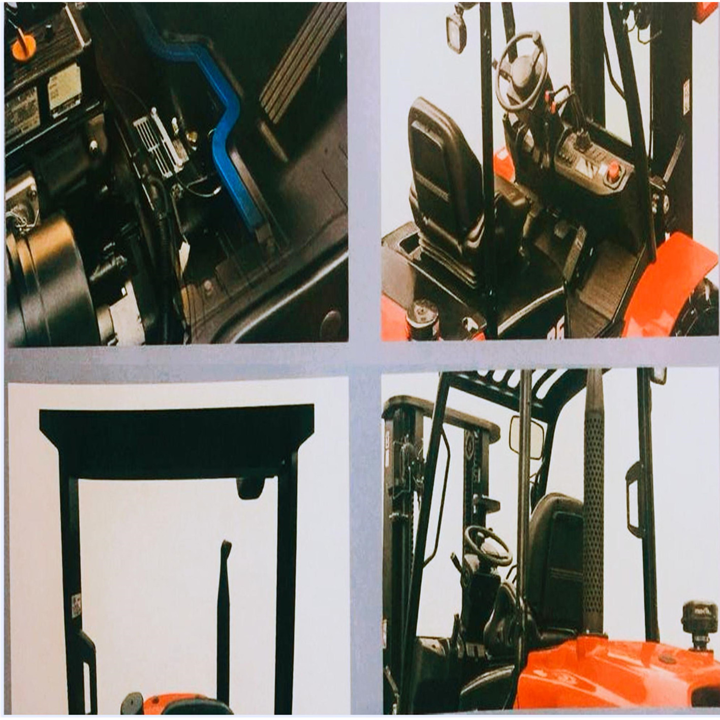4 x 4Wd Small All Rough Terrain Forklift 1800Kg Hydraulic Truck Customized Color