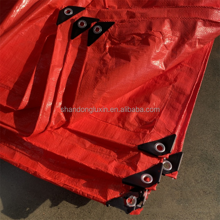 PE Tarpaulin Red Waterproof and Dustproof Blocks Sunlight Other Fabric 3x4m 4x5m 4x6m