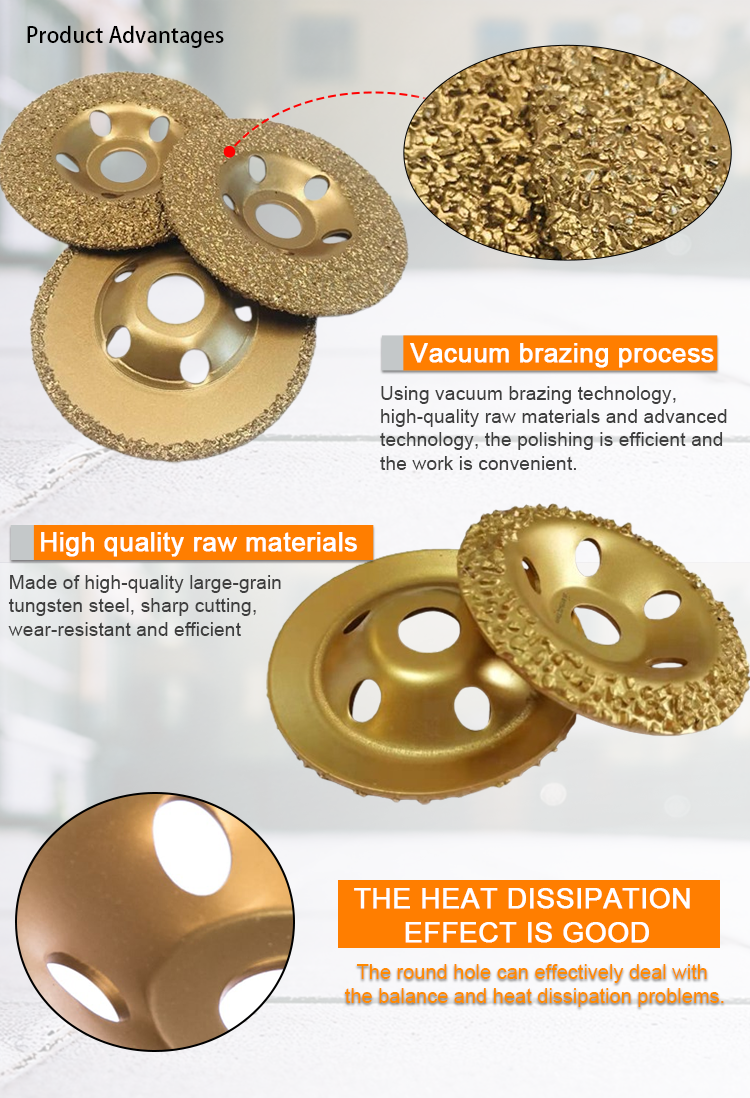 Gold Buffing Tungsten Carbide Grinding Disc For Roughing Rubber And Fabric