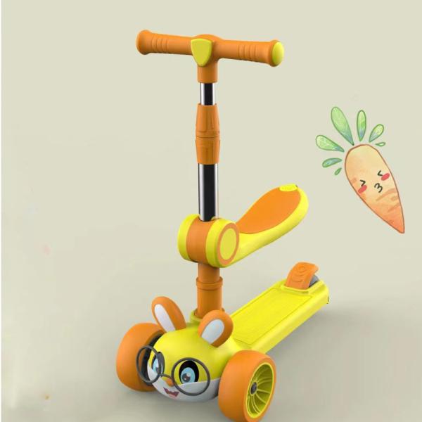 Adjustable Lightweight Kids 3 Wheel Scooter For Children 3-8 Years Foot Brake