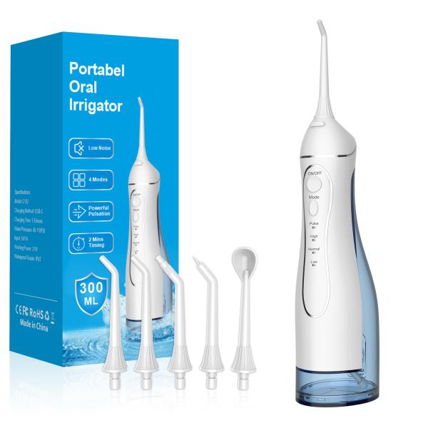 OEM IPX7 Waterproof Portable Dental Water Jet Teeth Water Flosser Oral Irrigator