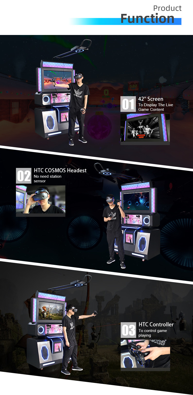 65 Inches Screen 9d VR Machine Shooting Vr Dance Music Game Simulator