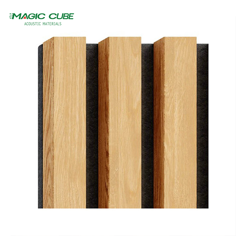 Flexible Real Slat European Groove Acoustic Panel 26kg/pcs Polyester Thickness 9mm/12mm