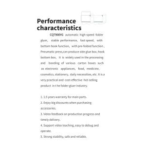 Condition CQT 900YG-2 Mini Folder Gluer for Bottom Lock Gluing of Box Expanded