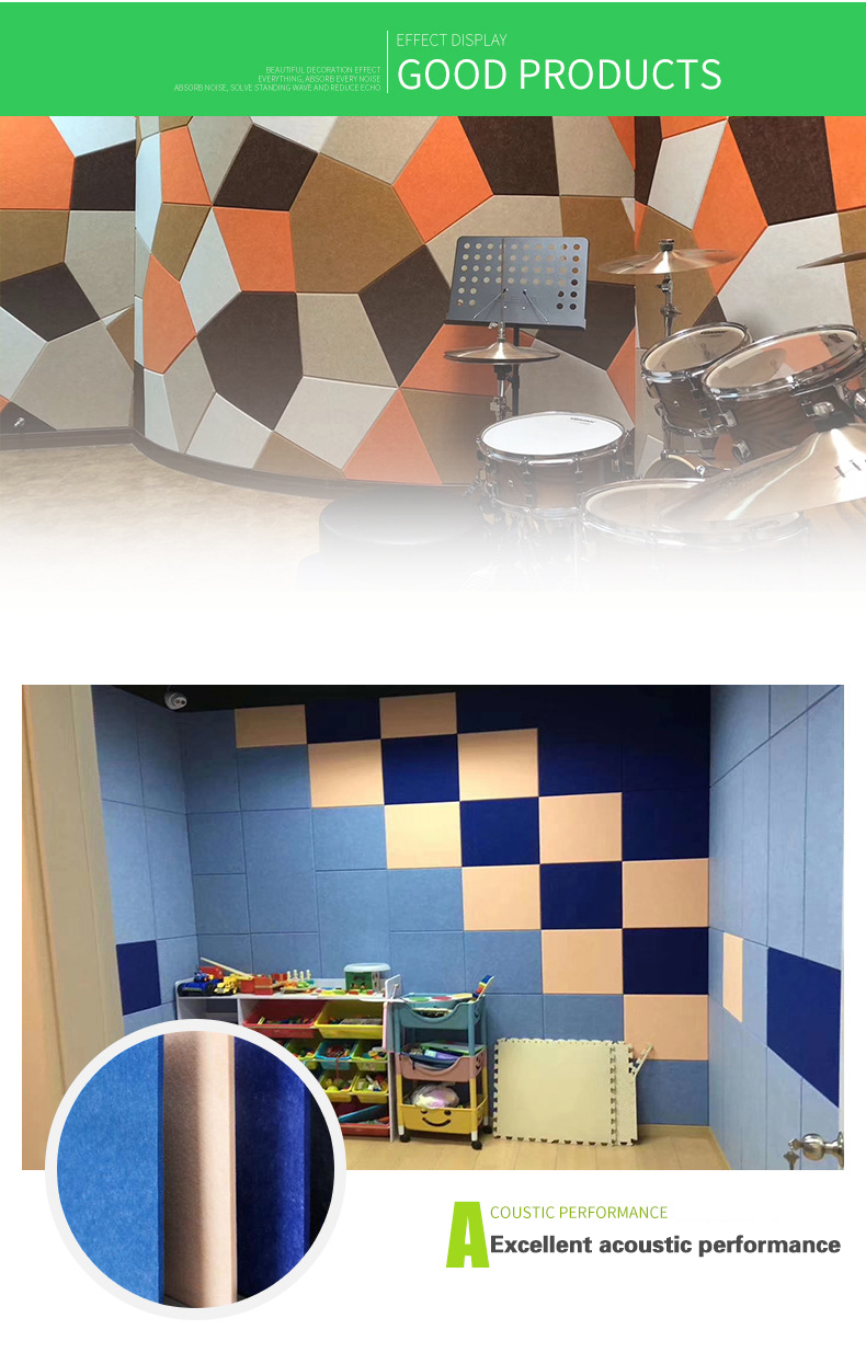 Meeting Room Design Style Curved Polyester Fiber Acoustic Panel