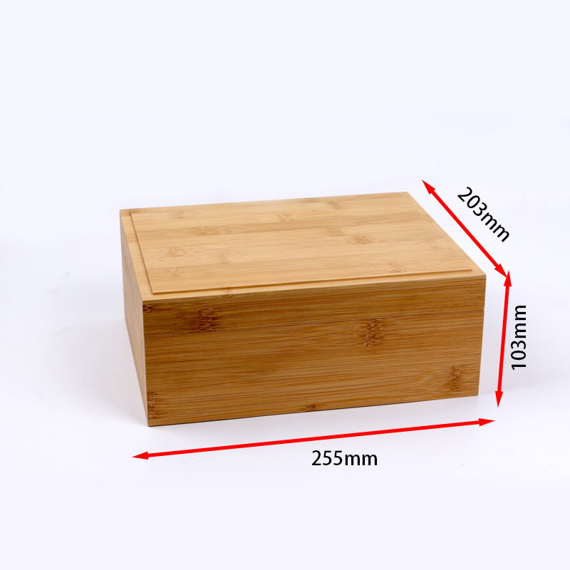 Handmade Large Stash Box - Storage For Herbs and Accessories | 100% Bamboo w/Natural Finish box