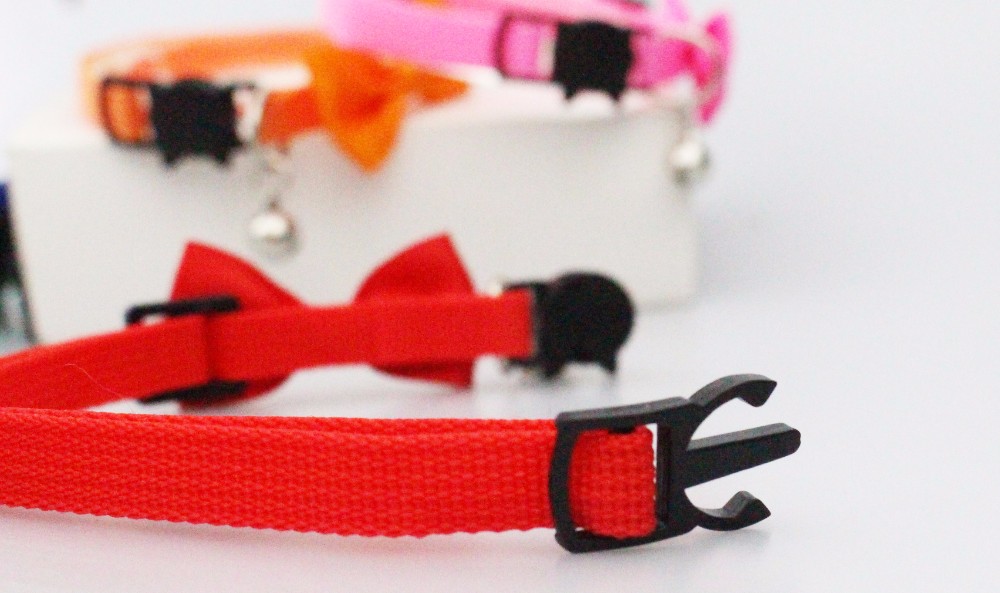 Eco - Friendly Butterfly Nylon Cat Collar Breakaway Pet Collar With Bell