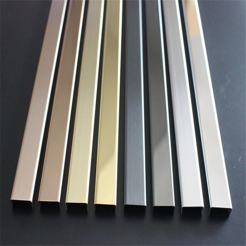 SS 201 304 stainless steel straight edge trim for protecting wall and decorative tile trim
