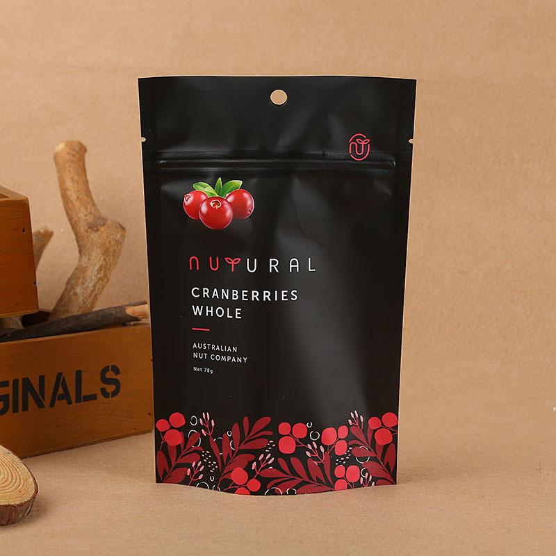 Custom Order Accepted Self-supporting Food Packaging Bags for Dried Fruits and Nuts