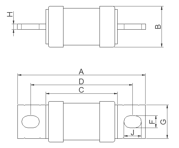 size of ceramic EV fuse for car battery DC500V