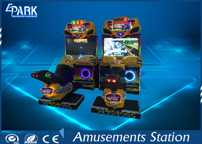 Coin - Operated Arcade Motorbike Racing Game Machine FF Motor Simulator